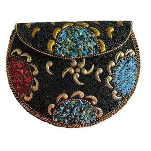 RAMLA mosaic handbag with chain strap handmade in Morocco NWOT